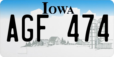 IA license plate AGF474