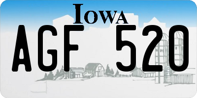 IA license plate AGF520