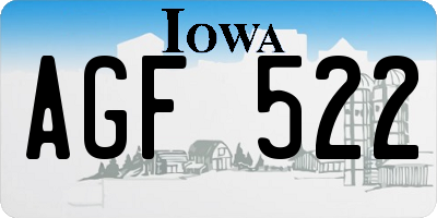 IA license plate AGF522