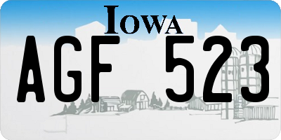 IA license plate AGF523