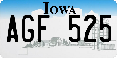 IA license plate AGF525