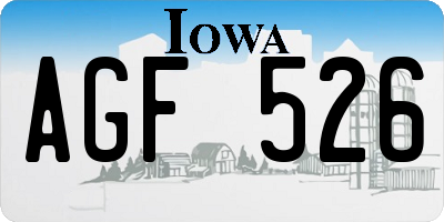 IA license plate AGF526