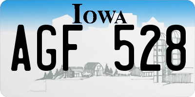 IA license plate AGF528