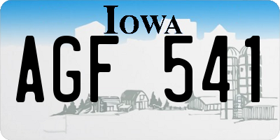IA license plate AGF541