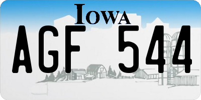 IA license plate AGF544