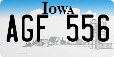 IA license plate AGF556