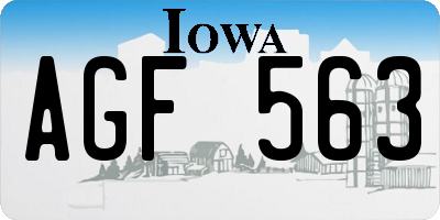 IA license plate AGF563