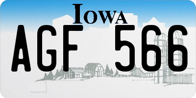 IA license plate AGF566