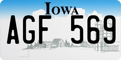 IA license plate AGF569