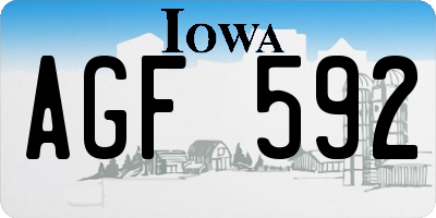 IA license plate AGF592