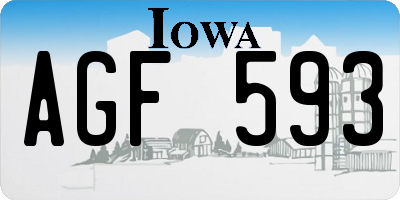 IA license plate AGF593