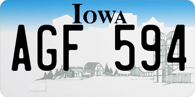 IA license plate AGF594