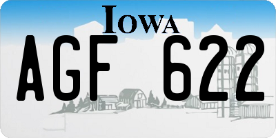 IA license plate AGF622