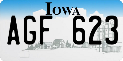 IA license plate AGF623