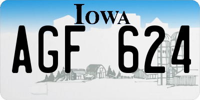 IA license plate AGF624