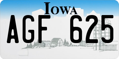IA license plate AGF625