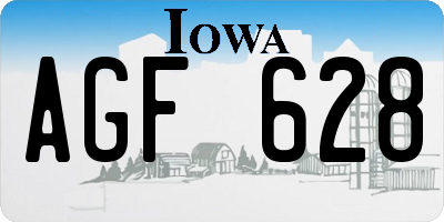 IA license plate AGF628