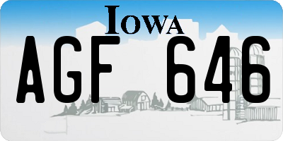 IA license plate AGF646