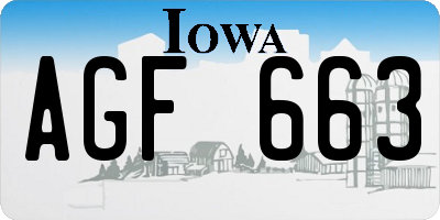 IA license plate AGF663