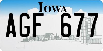 IA license plate AGF677