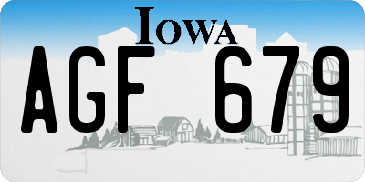 IA license plate AGF679
