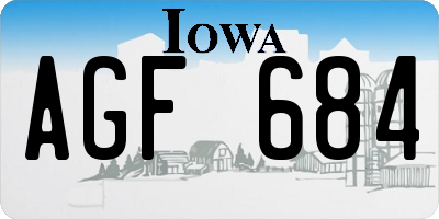 IA license plate AGF684