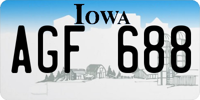 IA license plate AGF688