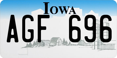IA license plate AGF696
