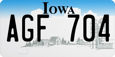 IA license plate AGF704