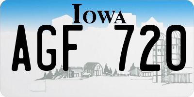 IA license plate AGF720