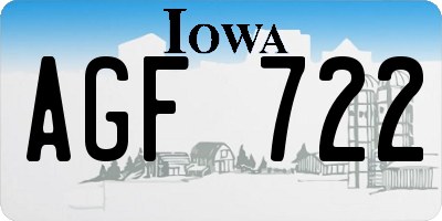 IA license plate AGF722