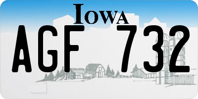 IA license plate AGF732