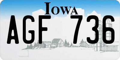 IA license plate AGF736