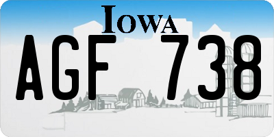 IA license plate AGF738