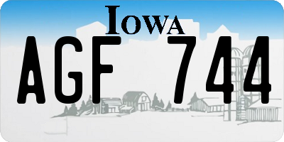IA license plate AGF744