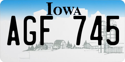 IA license plate AGF745