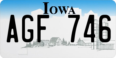 IA license plate AGF746