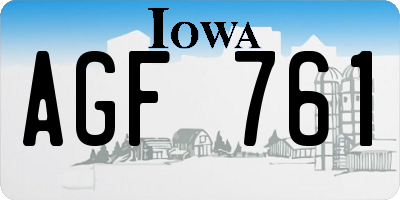 IA license plate AGF761