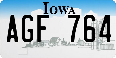 IA license plate AGF764