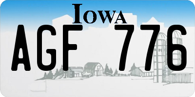 IA license plate AGF776