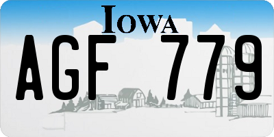 IA license plate AGF779