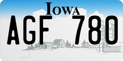 IA license plate AGF780