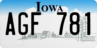 IA license plate AGF781