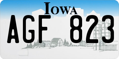 IA license plate AGF823