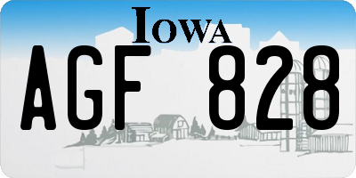 IA license plate AGF828