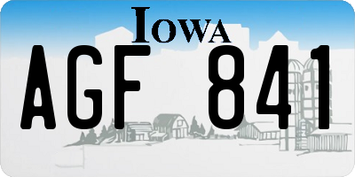 IA license plate AGF841