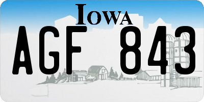 IA license plate AGF843