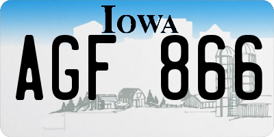 IA license plate AGF866