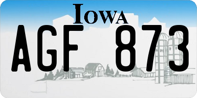 IA license plate AGF873