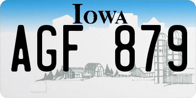 IA license plate AGF879